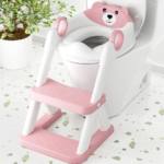 Two-in-one toddler toilet training seat with step stool